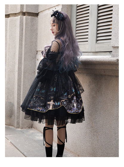 [pre-order] Love Lolita Skirt Original Underworld Dark Gothic Retro Lolita