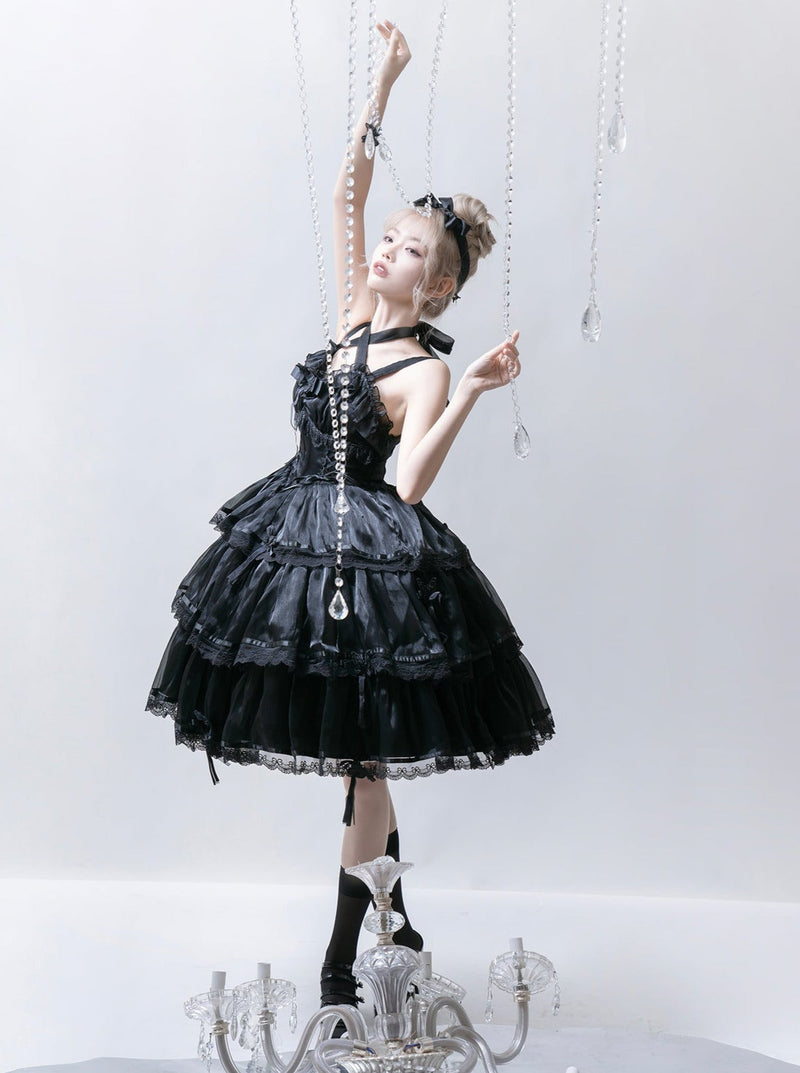 Light Flower Wedding Lolita Dress + Halterneck Suspender Dress