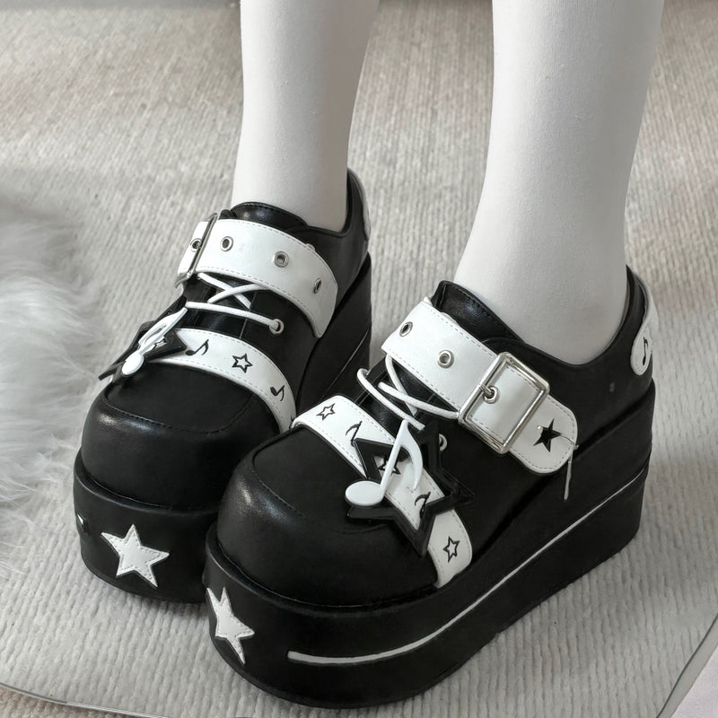 [pre-order] Star Melody Punk Strap Platform Shoes
