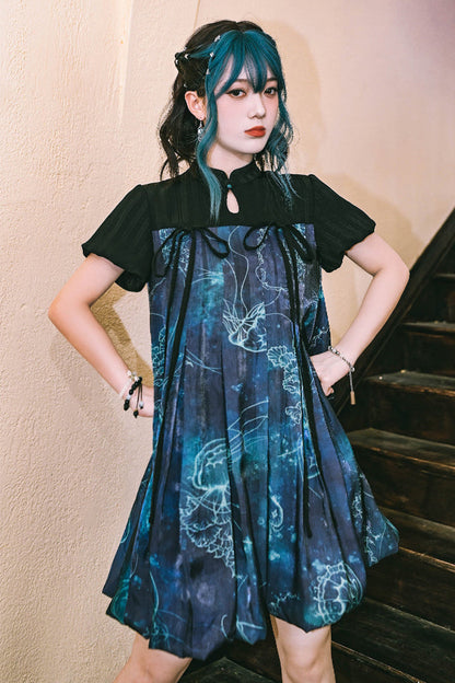 Jellyfish Print Bud Dress