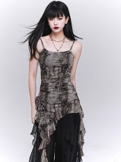Dark Design Asymmetric Camisole