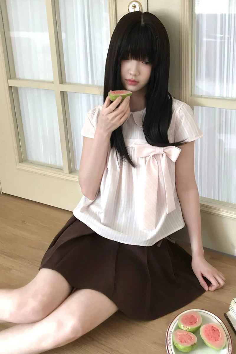 Striped Ribbon Top
