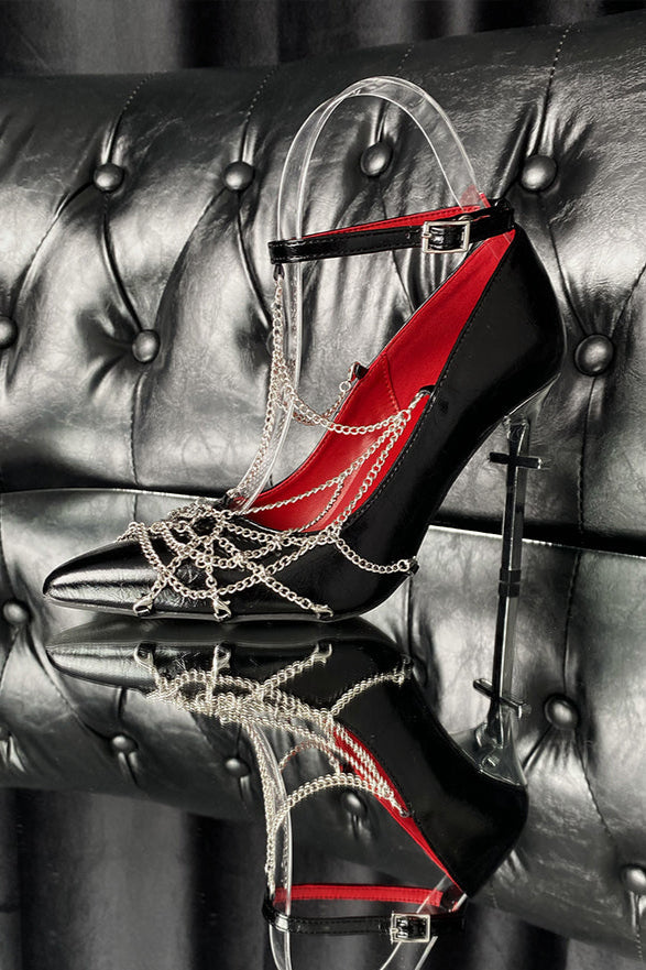 Spider Web Chain High Heels