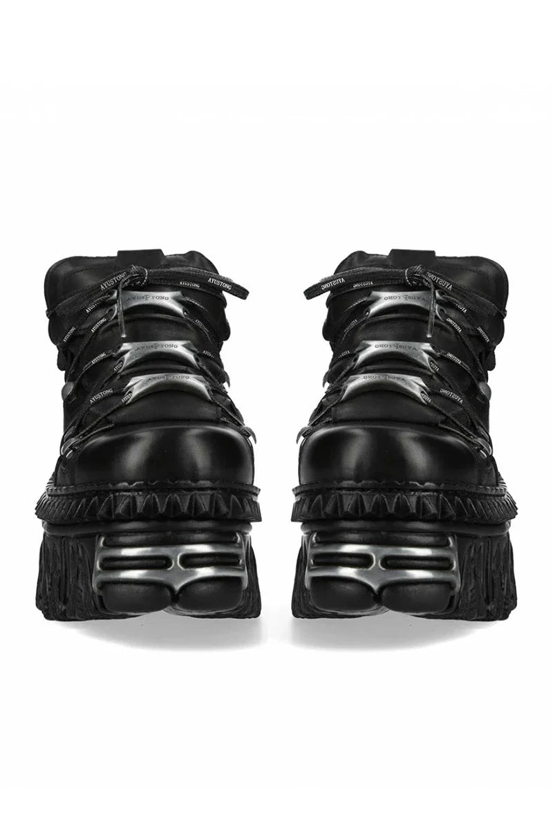 Fire Design Metal Platform Shoes