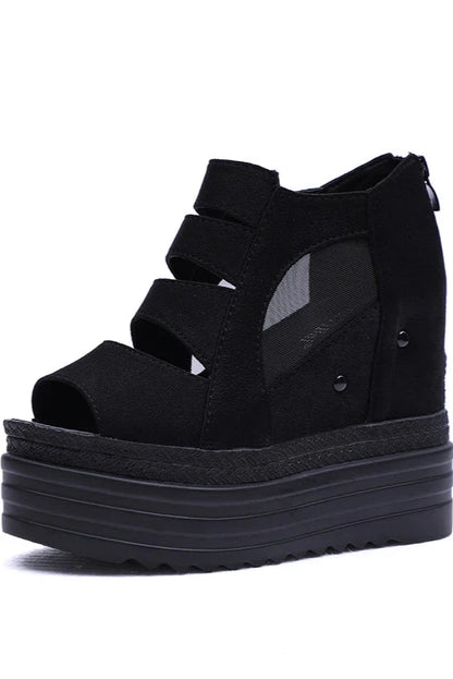 Platform Cut Out Design Shoes