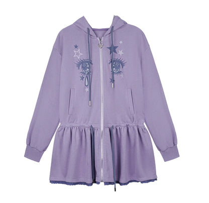 Comic Eye Hooded Dress