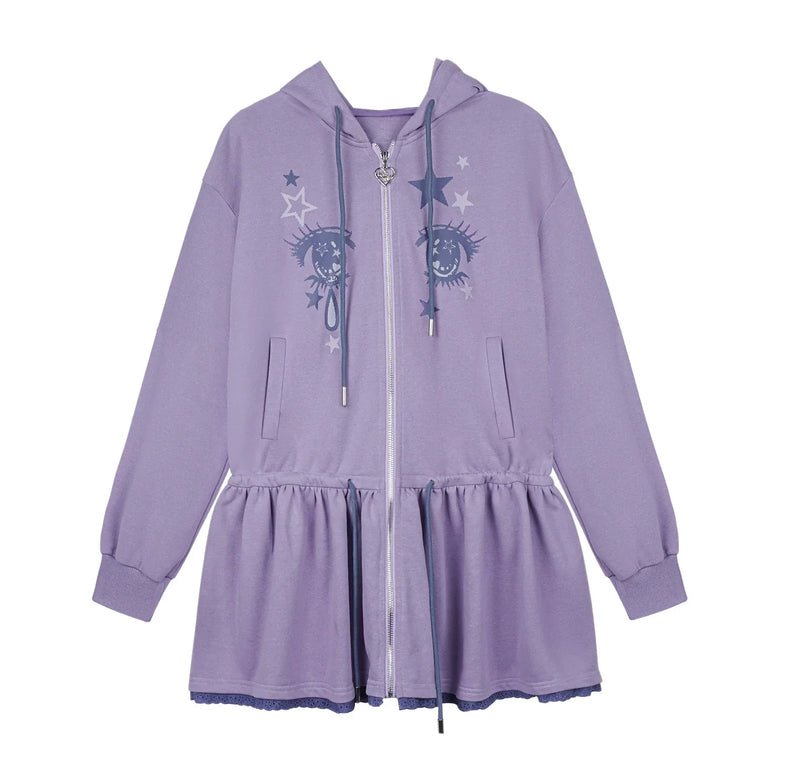 Comic Eye Hooded Dress