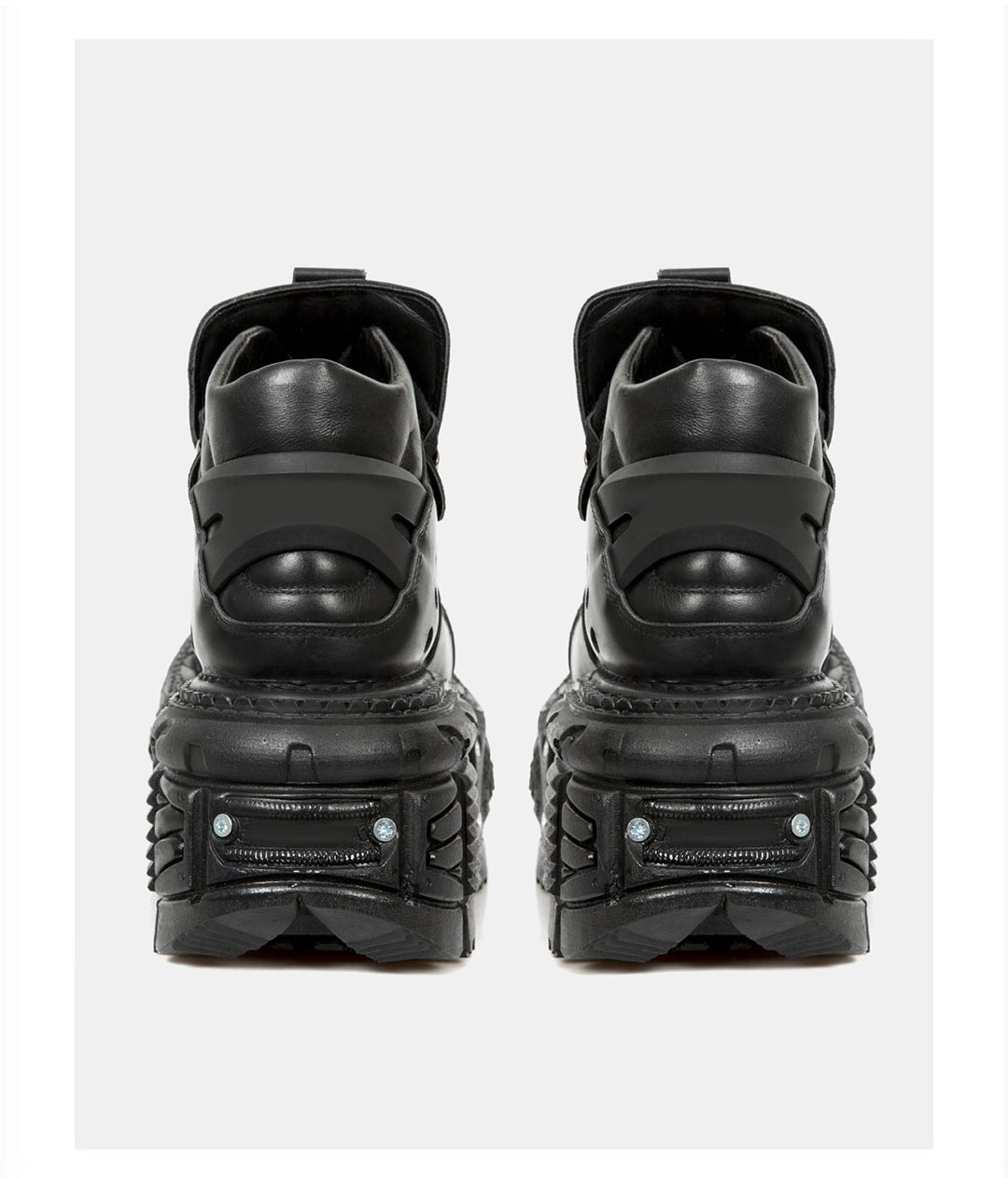 Dark Punk Platform Metal High Top Shoes [plain/with Chain Nut]