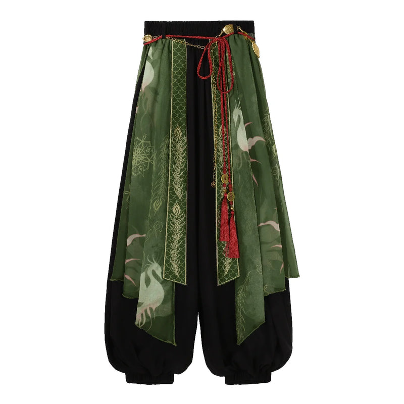 Neverless Island Chinese-style Top + Balloon Pants