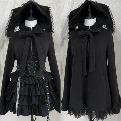 Flared Lace Top + Bunny Ear Hat