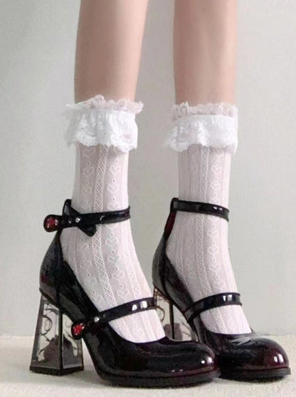 Dark Rose Black Heel