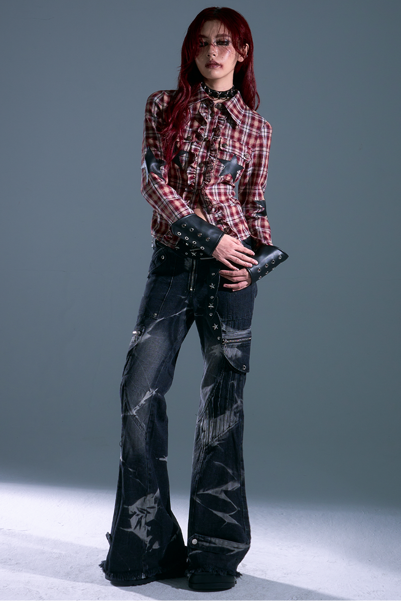 Punk Retro Plaid Shirt