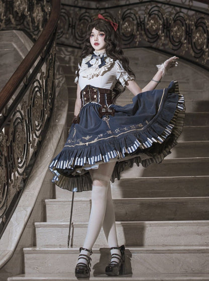 [pre-order] Lolita Retro Shirt + Belt + Skirt