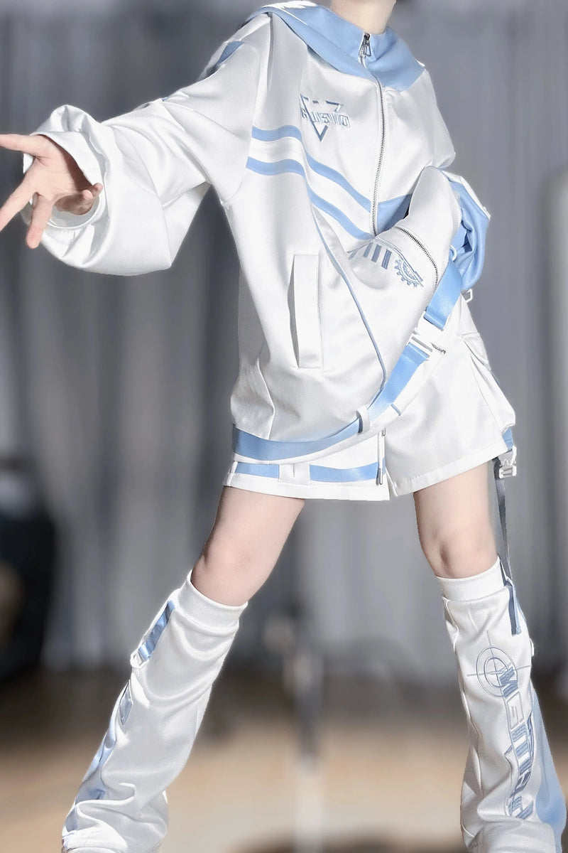 Aqua Subculture Jacket + Pants + Leg Warmers