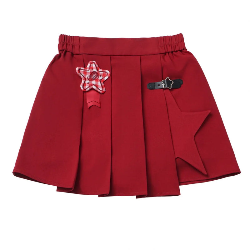 Snack Girl Hooded Vest + Top + Pleated Skirt + Leg Warmers