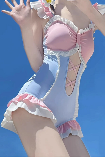 Cotton Candy Girly Swimsuit