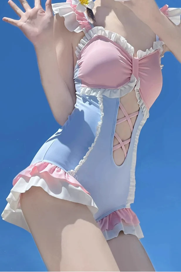 Cotton Candy Girly Swimsuit