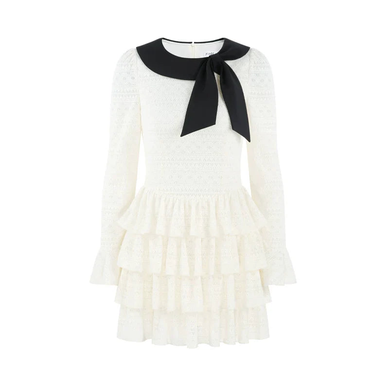 French Sweet Pure White Dress