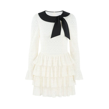 French Sweet Pure White Dress