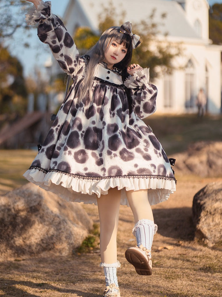 Leopard Dot Voluminous Lolita Dress