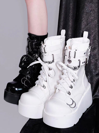 Subculture Night Short Boots Round Toe Muffin Boots