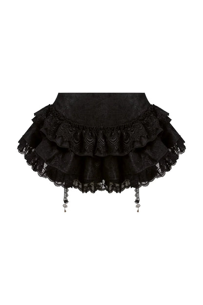 Dark Sheer Sleeveless Top + Tiered Skirt