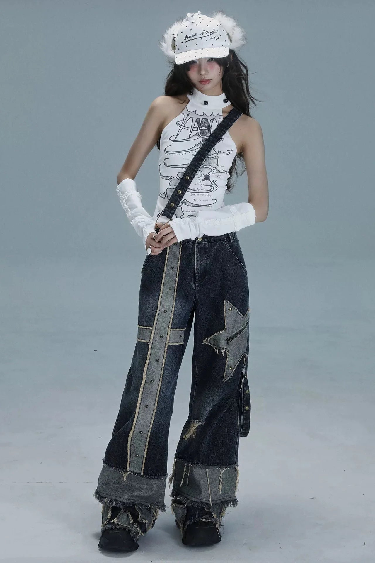 Y2k Sleeveless High Neck Top