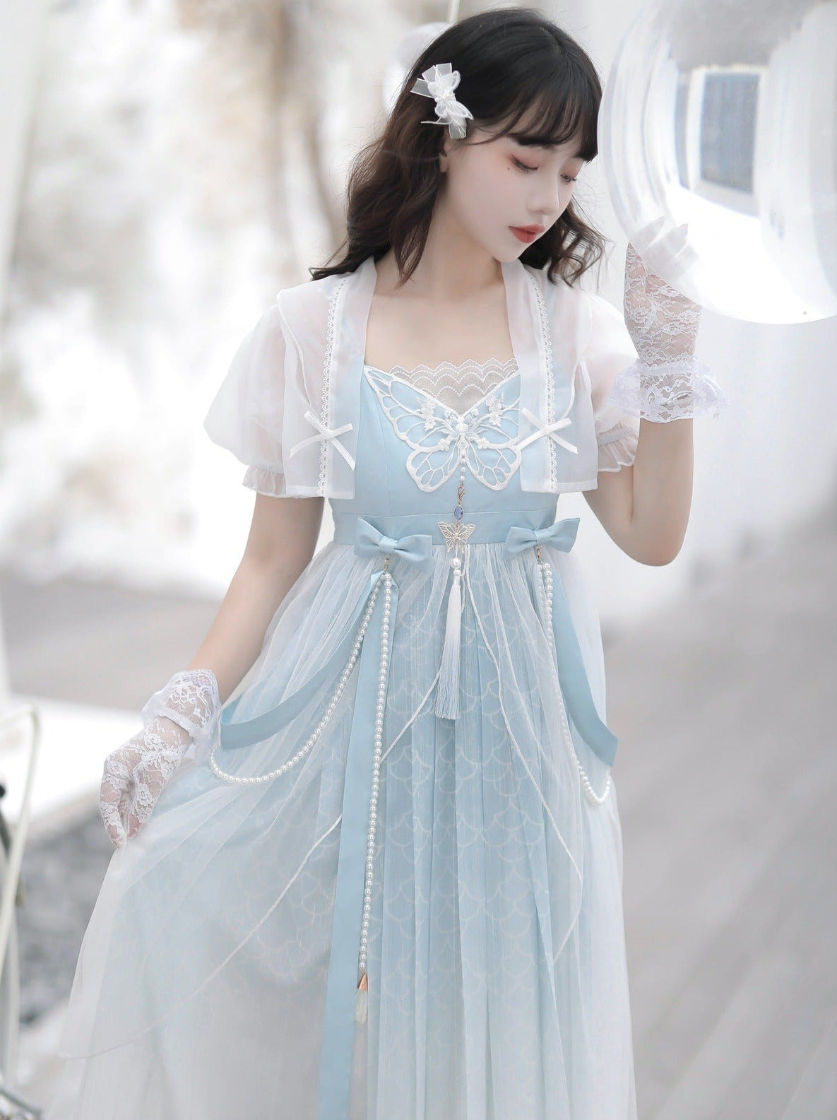 Fantasy Butterfly Lolita Chinese-style Gradient Dress Set