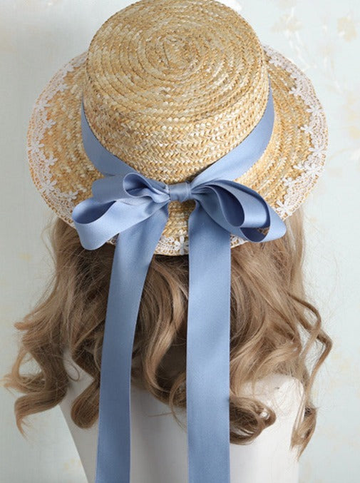 Back Big Ribbon Girly Summer Hat