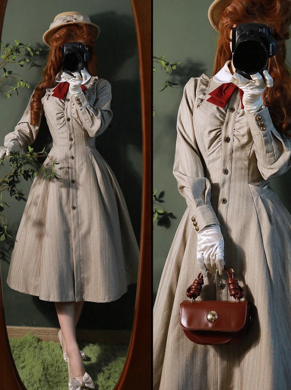 College Classical Retro Stripe Dress