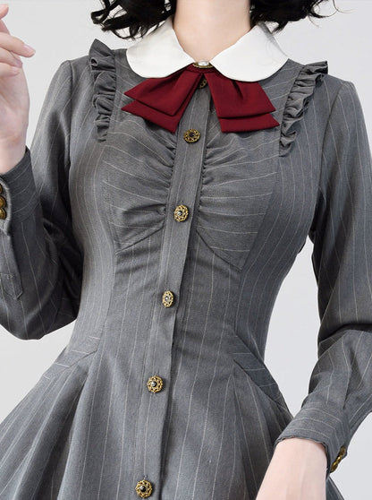 College Classical Retro Stripe Dress