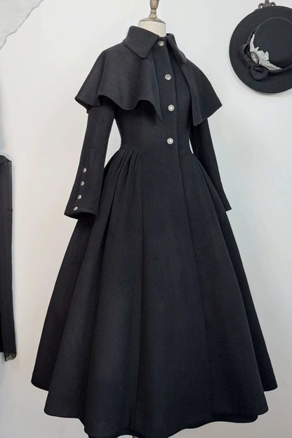 British Detective Lolita Coat + Cape + Skirt + Shirt + Bag + Brooch + Hat + Beret + Necklace