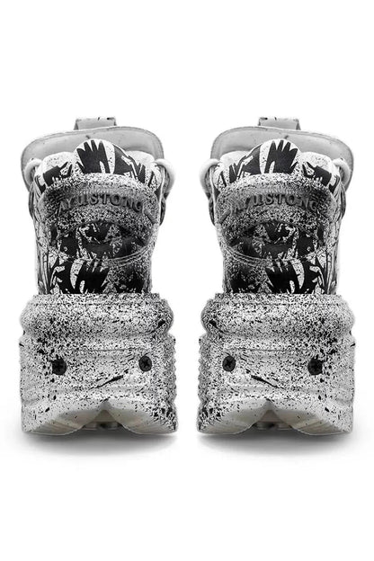 Crush Paint Design Platform Shoes