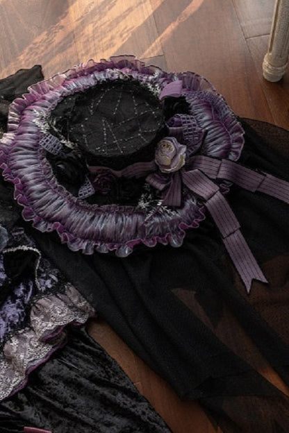 Dusk Manor Grape Lolita Dress + Hat + Accessories