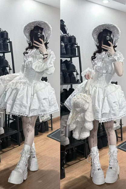 Mist White Gothic Lolita Set