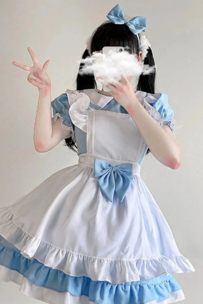 Powder Blue Alice Maid Dress Set