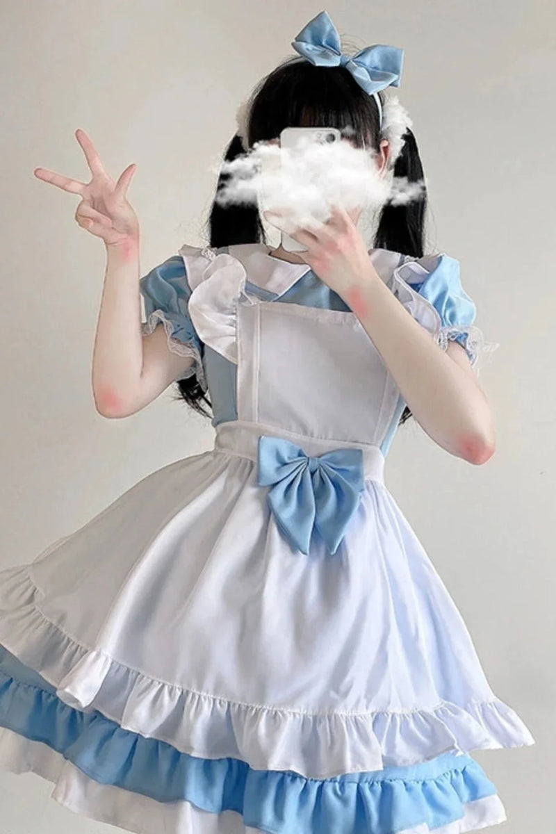 Powder Blue Alice Maid Dress Set