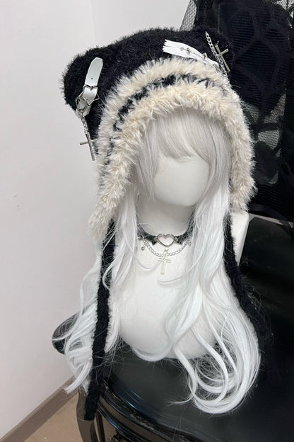 Subculture Bear Hat Cross Star Wool Hat