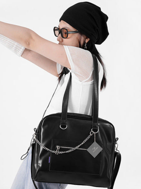 Metal Plate Chain Strap Mode Square Bag-pc Bag