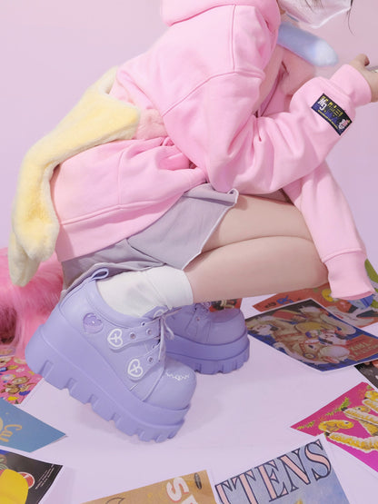 Punk Love Cross Macaron Subculture Platform Shoes