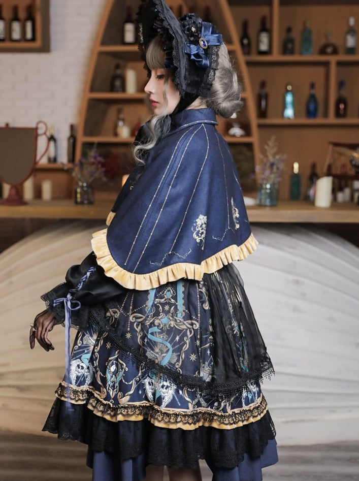 Black Retro Gothic Dark Lolita
