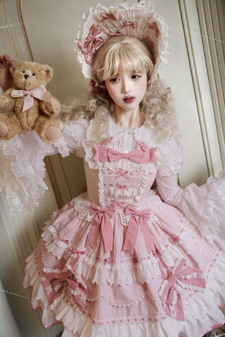 [pre-order] Lily's Tea Party Antique Lolita Dress Complete