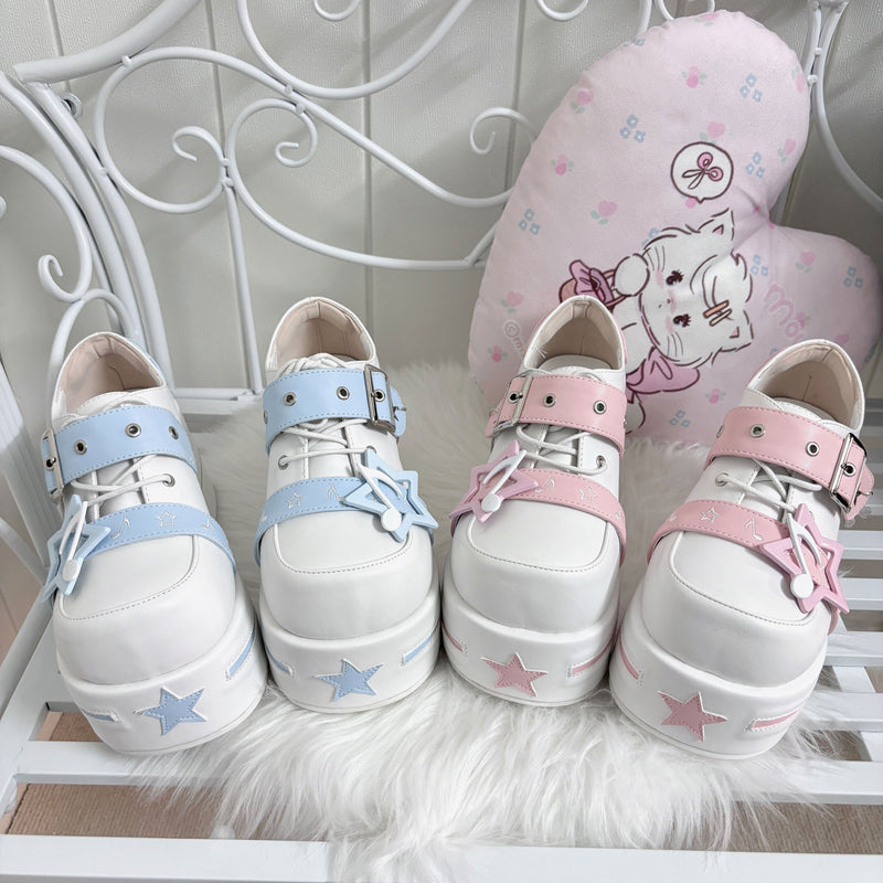 [pre-order] Star Melody Punk Strap Platform Shoes