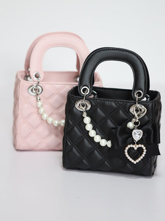 Pearl Chain Quilted Mini Bag