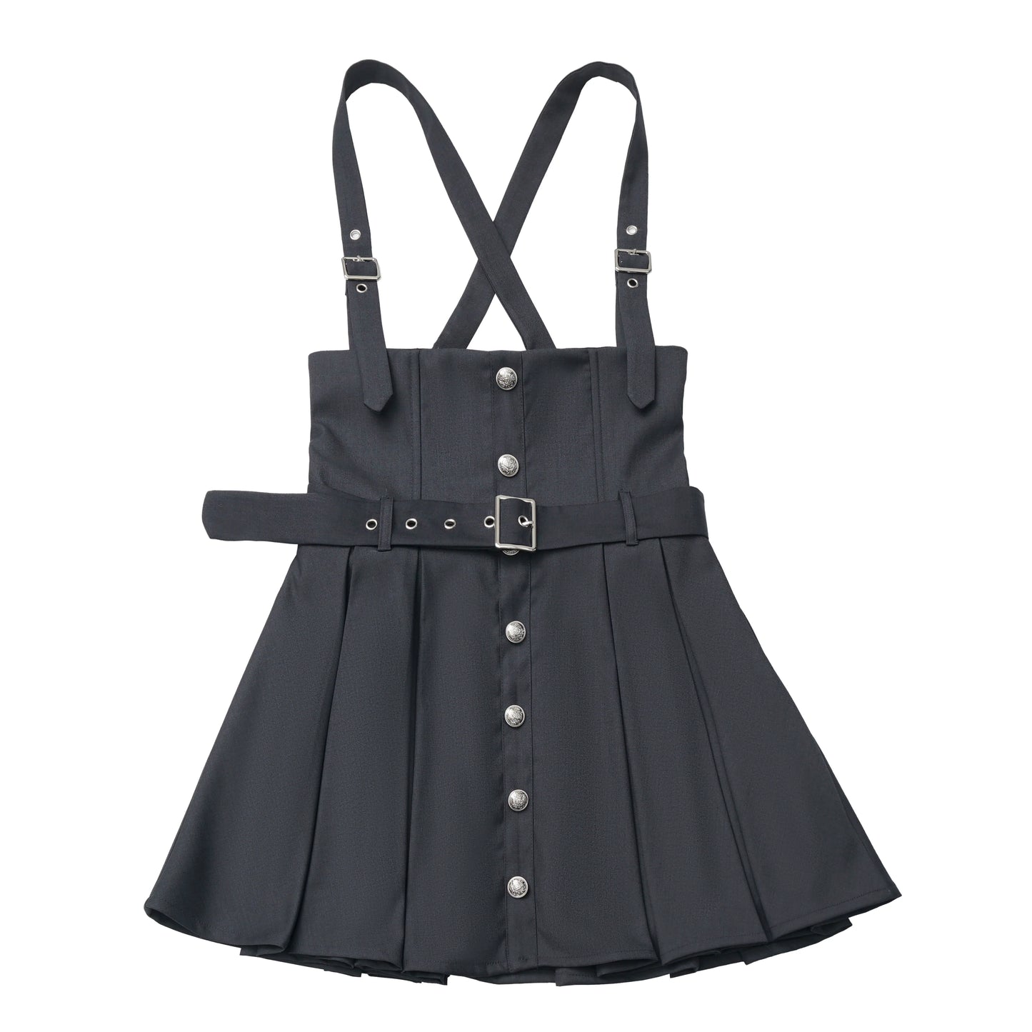 College Jacket + Suspender Skirt + Blouse + Tie