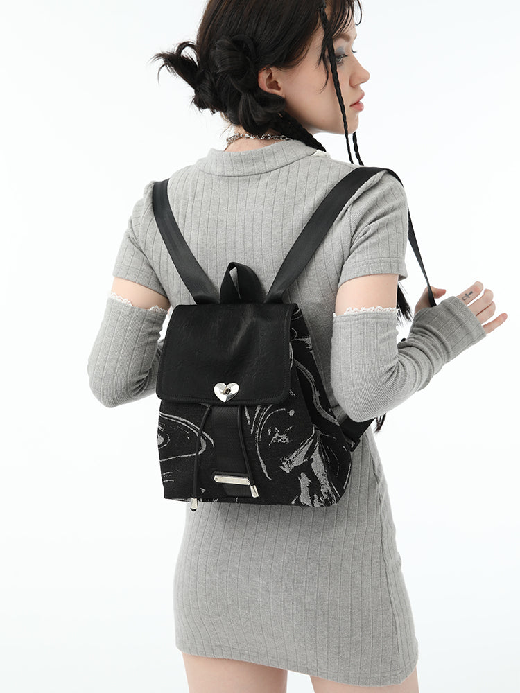 Y2k Cool American Denim Metal Buckle Backpack