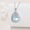 Tree of Life Moon Drop Necklace