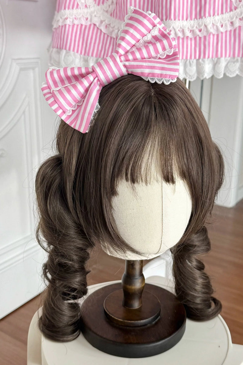 [pre-order] Retro Doll-like Lolita Dress + Hair Band + Clip + Bonnet + Hat