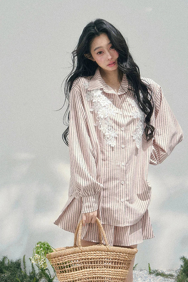 French Stripe Shirt + Skirt