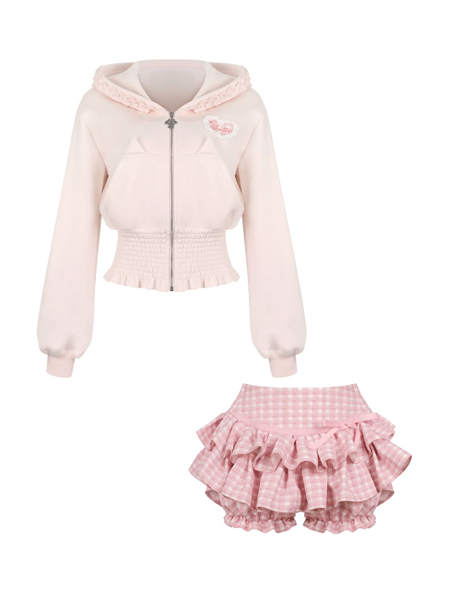 Sugar Water Cat Hoodie + Tiered Skirt